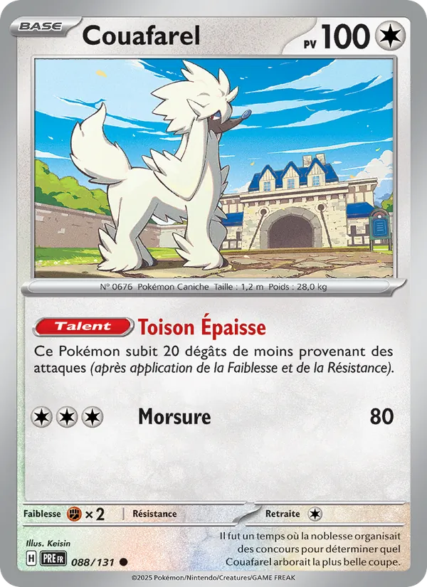 Carte Pokémon Couafarel de l'extension Évolutions Prismatiques