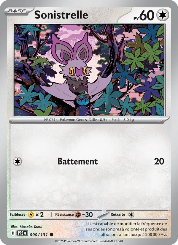 Carte Pokémon Sonistrelle de l'extension Évolutions Prismatiques