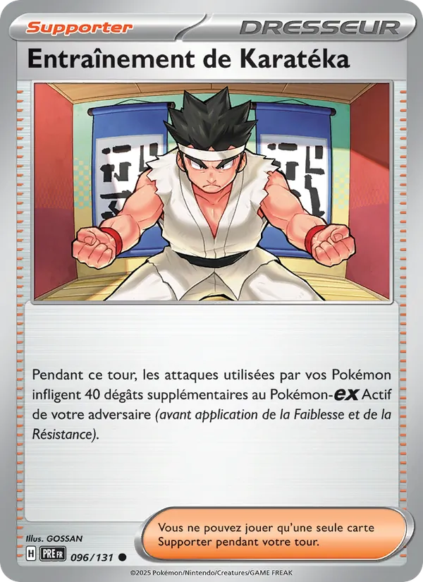 Carte Pokémon Entraînement de Karatéka de l'extension Évolutions Prismatiques