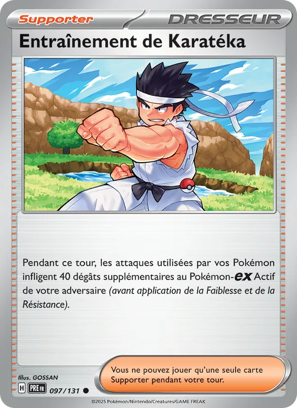 Carte Pokémon Entraînement de Karatéka de l'extension Évolutions Prismatiques