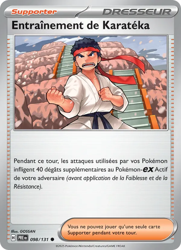 Carte Pokémon Entraînement de Karatéka de l'extension Évolutions Prismatiques