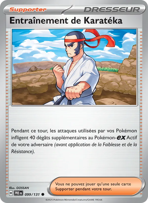 Carte Pokémon Entraînement de Karatéka de l'extension Évolutions Prismatiques