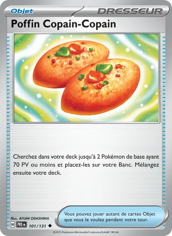 Carte Pokémon Poffin Copain-Copain de l'extension Évolutions Prismatiques