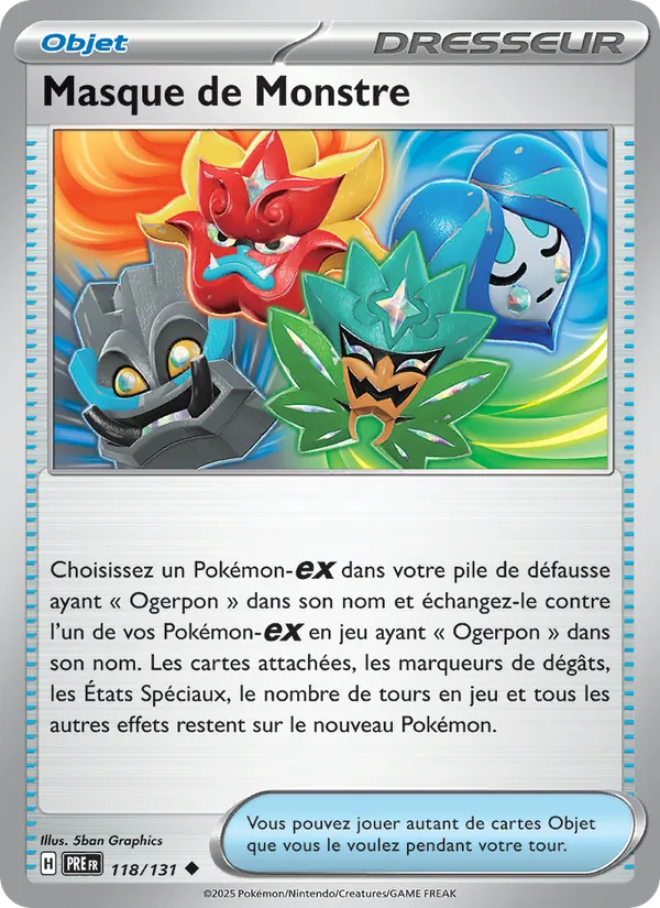 Carte Pokémon Masque de Monstre de l'extension Évolutions Prismatiques