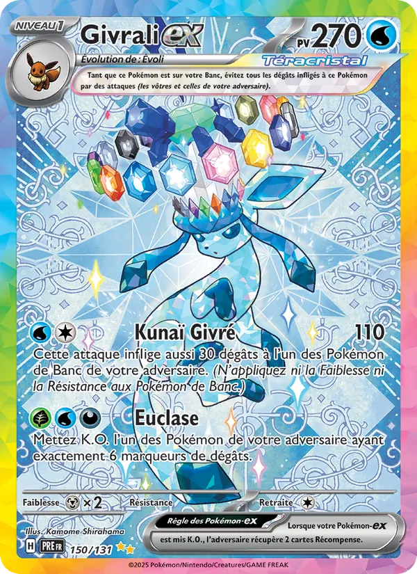 Carte Pokémon Givrali-ex de l'extension Évolutions Prismatiques