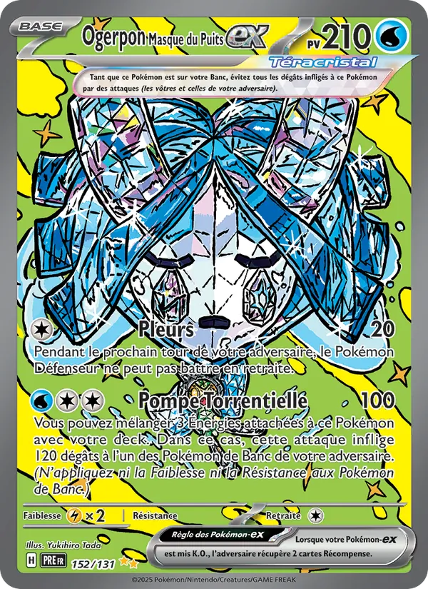 Carte Pokémon Ogerpon Masque du Puits-ex de l'extension Évolutions Prismatiques