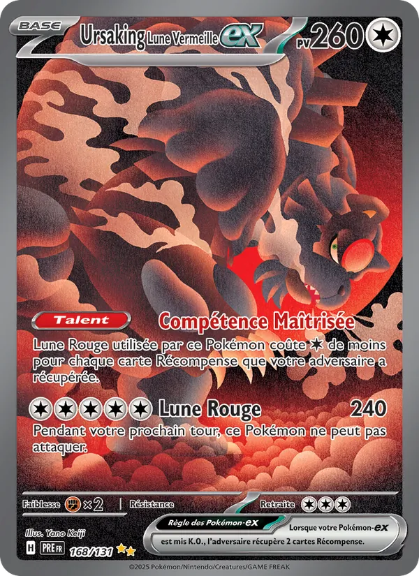 Carte Pokémon Ursaking Lune Vermeille-ex de l'extension Évolutions Prismatiques