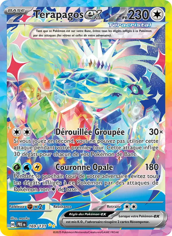 Carte Pokémon Terapagos-ex de l'extension Évolutions Prismatiques