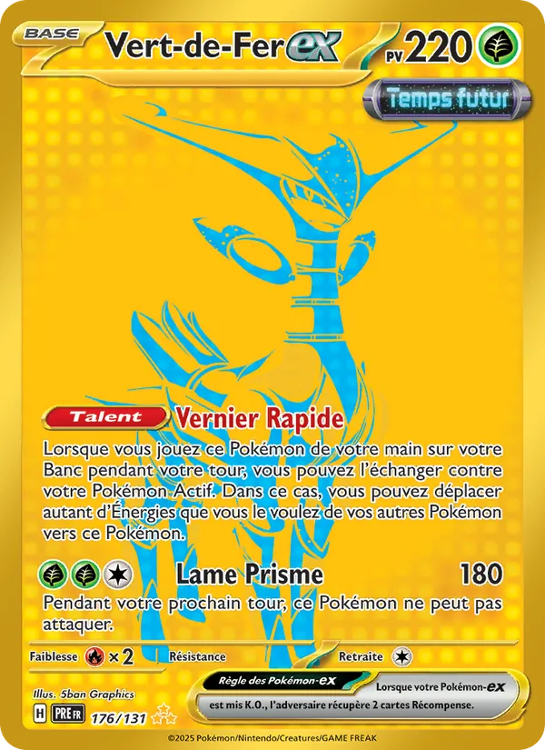 Carte Pokémon Vert-de-Fer-ex de l'extension Évolutions Prismatiques