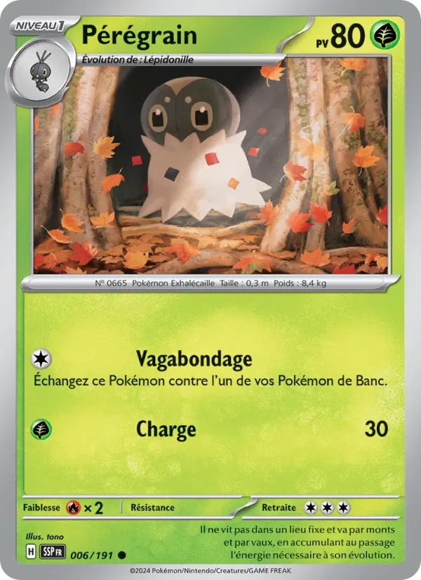 Carte Pokémon Pérégrain de l'extension Étincelles Déferlantes
