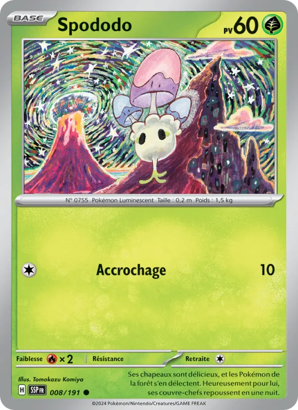 Carte Pokémon Spododo de l'extension Étincelles Déferlantes