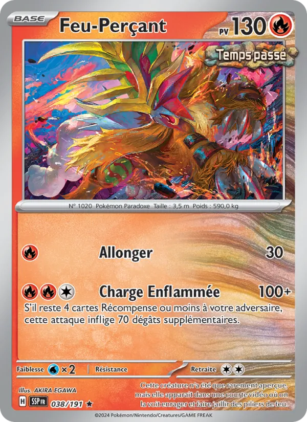 Carte Pokémon Feu-Perçant de l'extension Étincelles Déferlantes