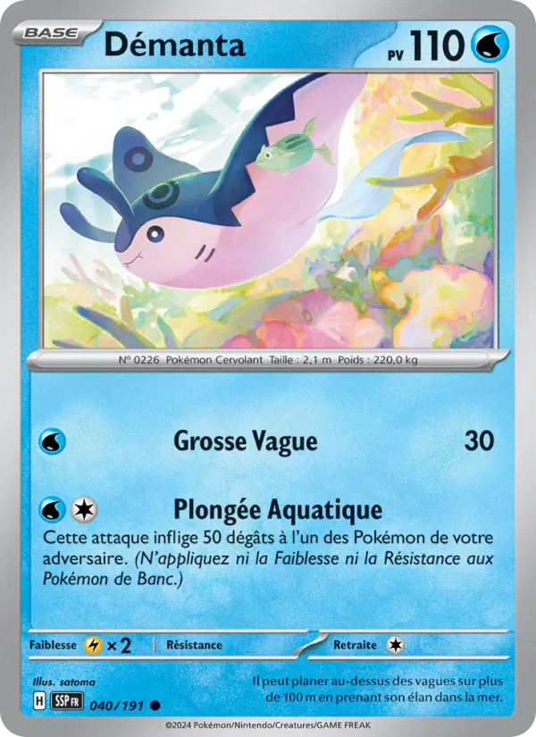 Carte Pokémon Démanta de l'extension Étincelles Déferlantes