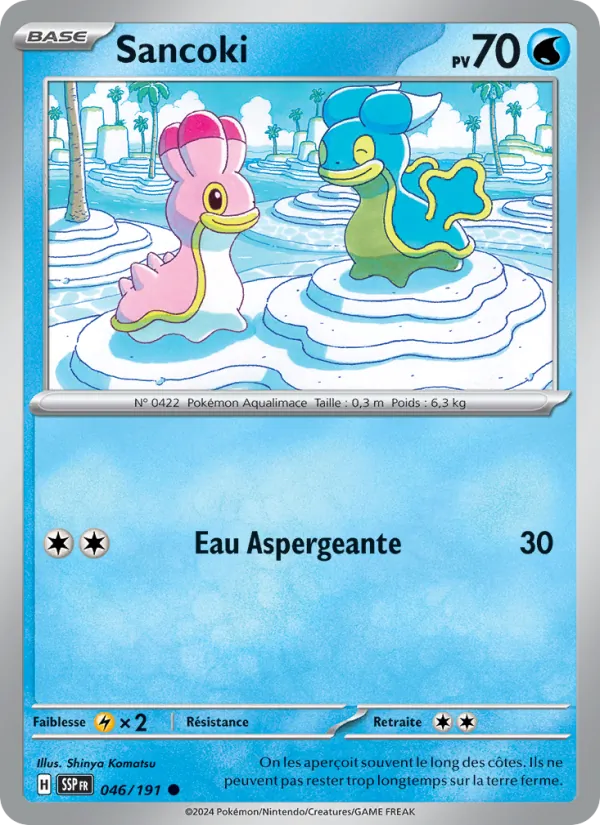 Carte Pokémon Sancoki de l'extension Étincelles Déferlantes