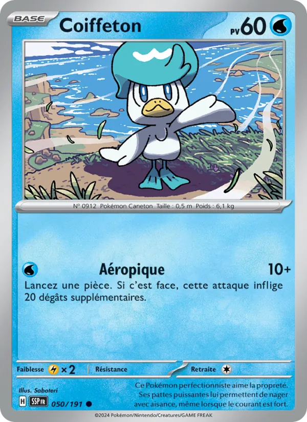 Carte Pokémon Coiffeton de l'extension Étincelles Déferlantes