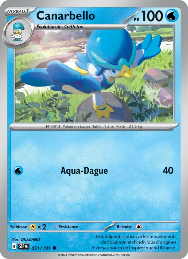 Carte Pokémon Canarbello de l'extension Étincelles Déferlantes
