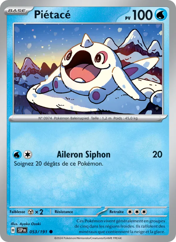 Carte Pokémon Piétacé de l'extension Étincelles Déferlantes