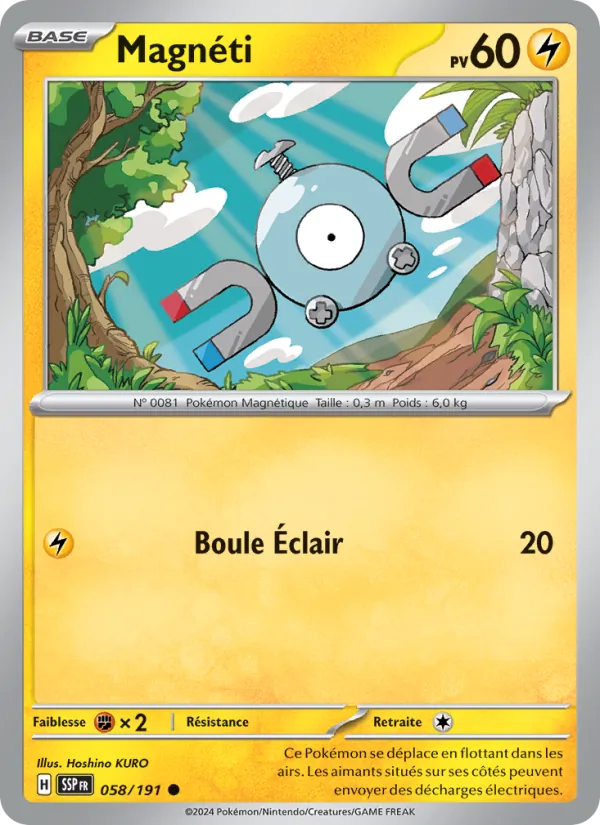 Carte Pokémon Magnéti de l'extension Étincelles Déferlantes