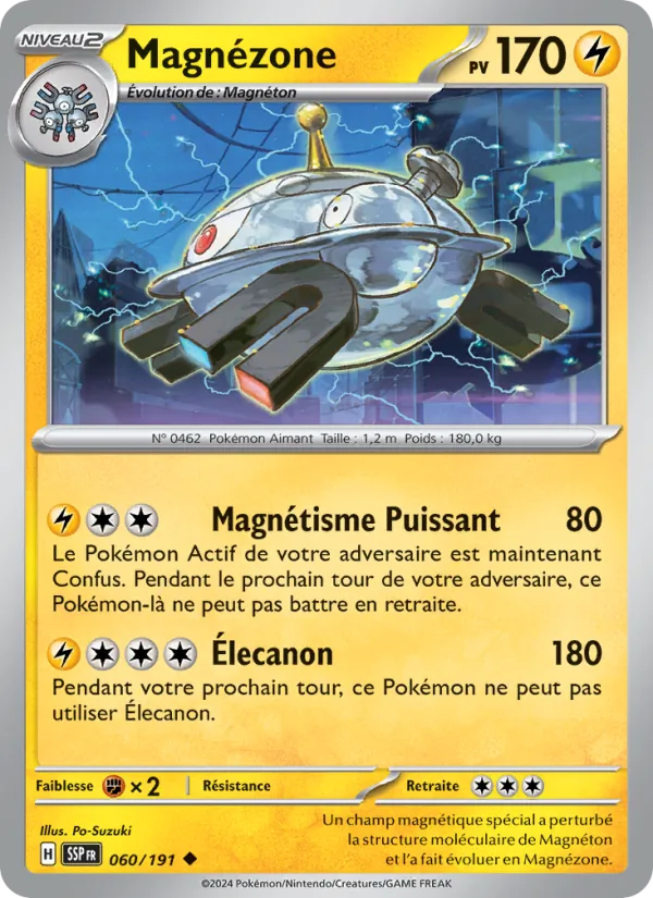 Carte Pokémon Magnézone de l'extension Étincelles Déferlantes