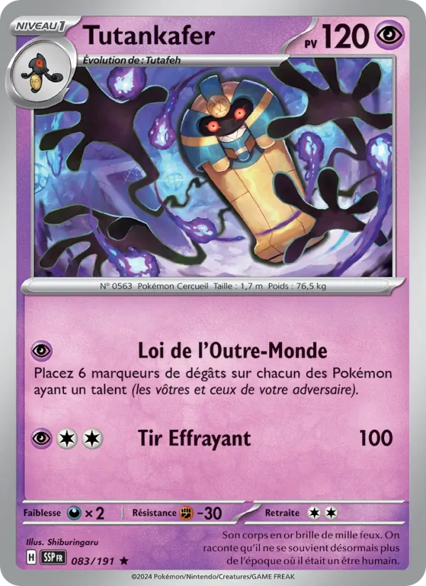 Carte Pokémon Tutankafer de l'extension Étincelles Déferlantes