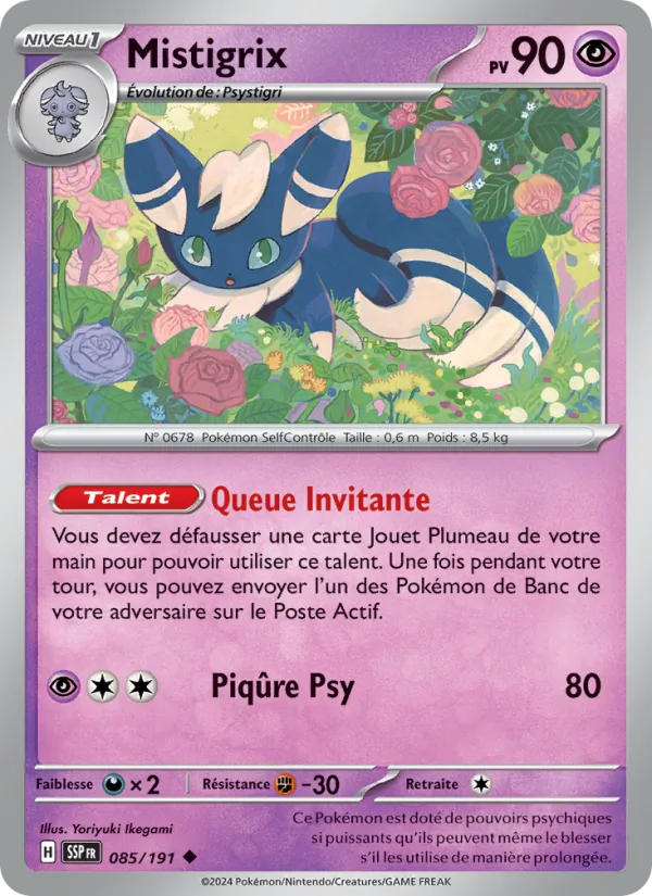 Carte Pokémon Mistigrix de l'extension Étincelles Déferlantes