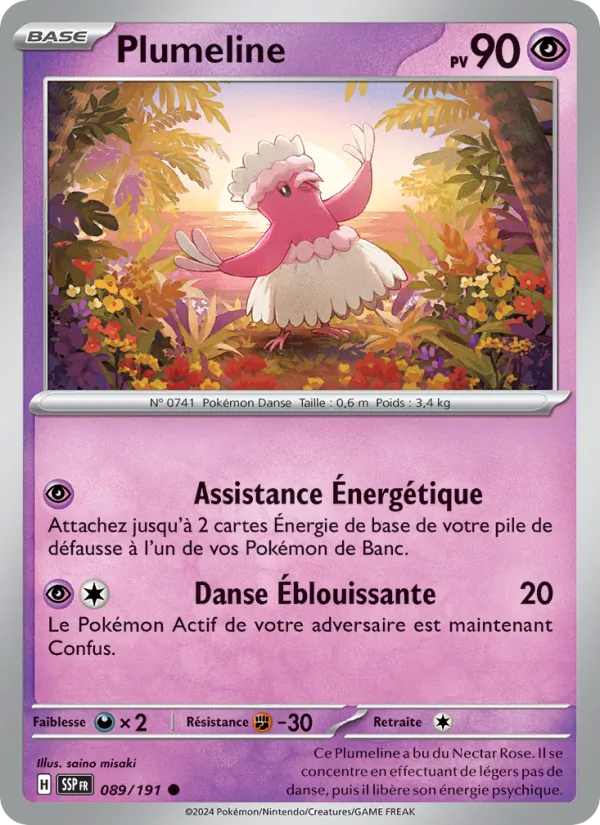 Carte Pokémon Plumeline de l'extension Étincelles Déferlantes
