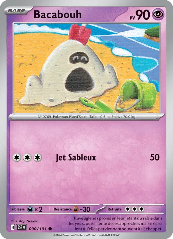 Carte Pokémon Bacabouh de l'extension Étincelles Déferlantes