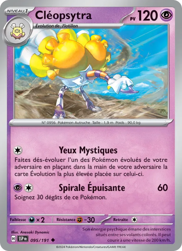 Carte Pokémon Cléopsytra de l'extension Étincelles Déferlantes