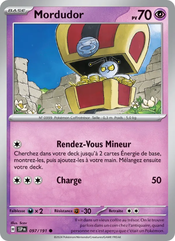 Carte Pokémon Mordudor de l'extension Étincelles Déferlantes