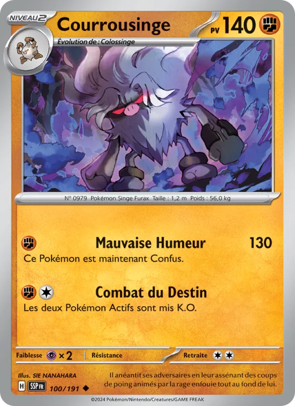 Carte Pokémon Courrousinge de l'extension Étincelles Déferlantes