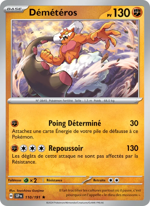 Carte Pokémon Démétéros de l'extension Étincelles Déferlantes