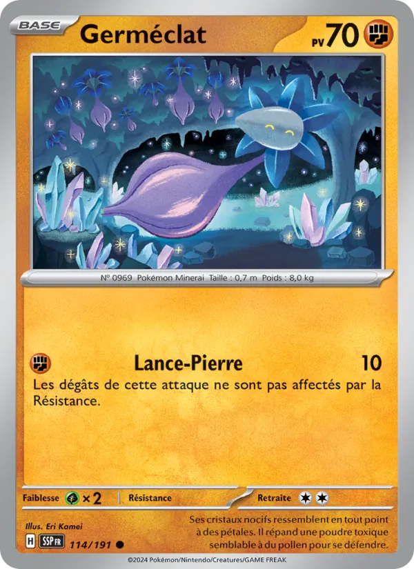 Carte Pokémon Germéclat de l'extension Étincelles Déferlantes