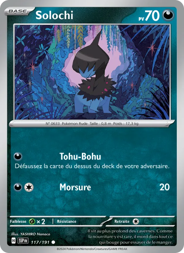Carte Pokémon Solochi de l'extension Étincelles Déferlantes