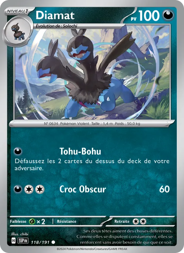 Carte Pokémon Diamat de l'extension Étincelles Déferlantes