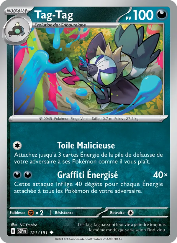 Carte Pokémon Tag-Tag de l'extension Étincelles Déferlantes