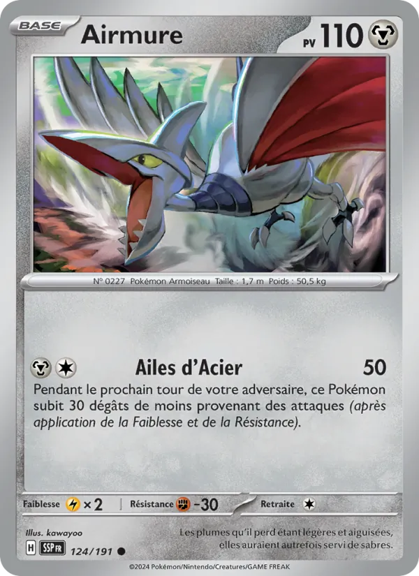 Carte Pokémon Airmure de l'extension Étincelles Déferlantes