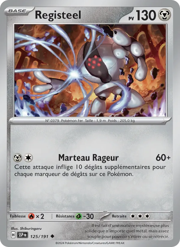 Carte Pokémon Registeel de l'extension Étincelles Déferlantes