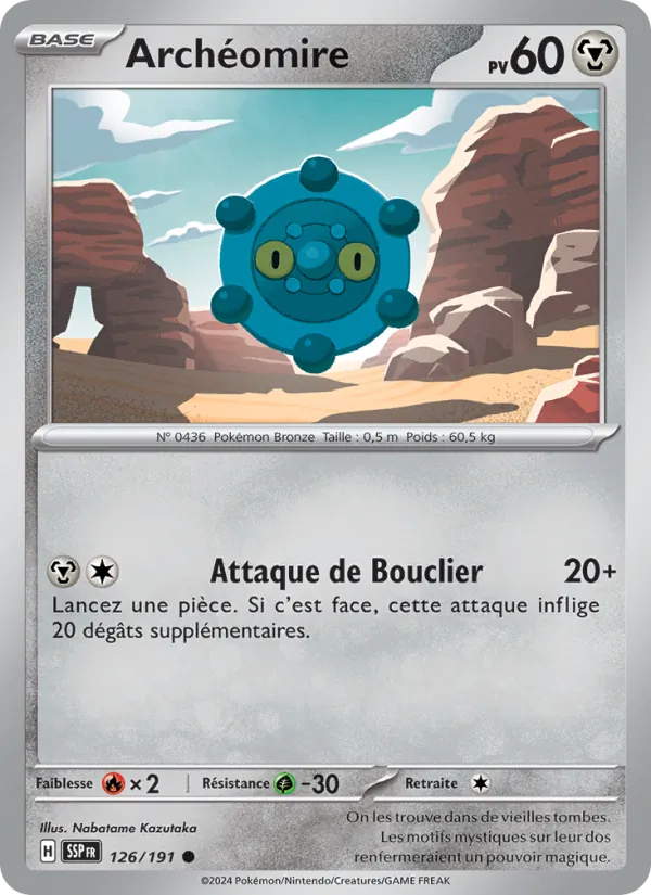Carte Pokémon Archéomire de l'extension Étincelles Déferlantes