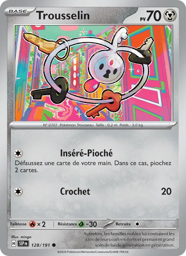 Carte Pokémon Trousselin de l'extension Étincelles Déferlantes