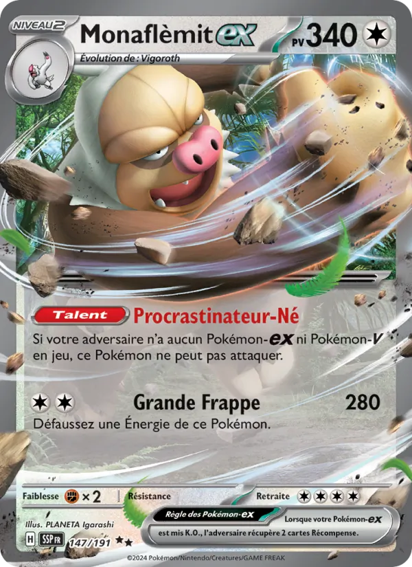 Carte Pokémon Monaflèmit-ex de l'extension Étincelles Déferlantes