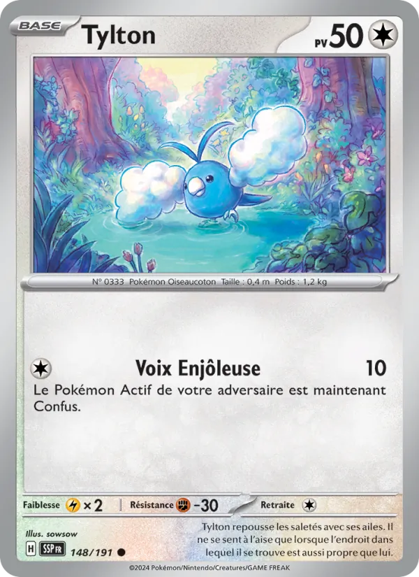 Carte Pokémon Tylton de l'extension Étincelles Déferlantes