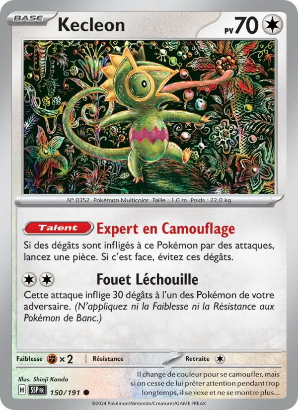 Carte Pokémon Kecleon de l'extension Étincelles Déferlantes