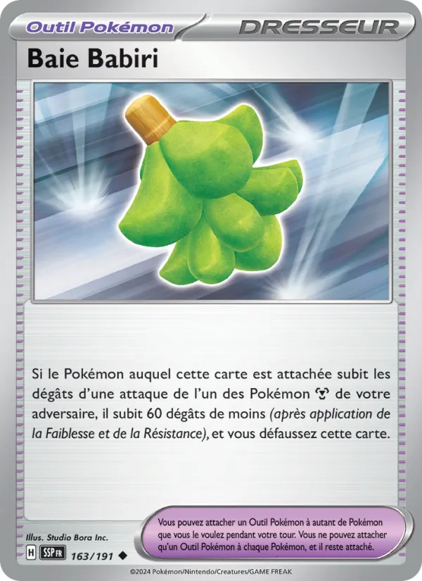 Carte Pokémon Baie Babiri de l'extension Étincelles Déferlantes