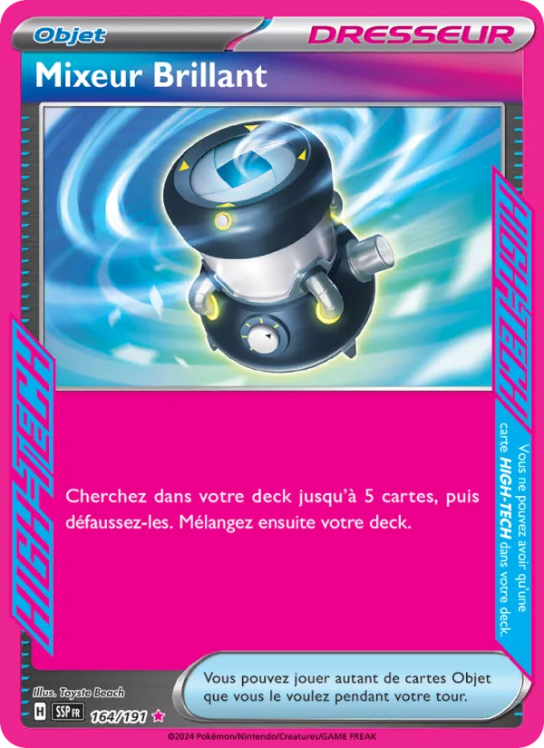 Carte Pokémon Mixeur Brillant de l'extension Étincelles Déferlantes