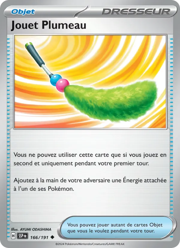 Carte Pokémon Jouet Plumeau de l'extension Étincelles Déferlantes