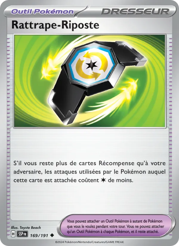 Carte Pokémon Rattrape-Riposte de l'extension Étincelles Déferlantes