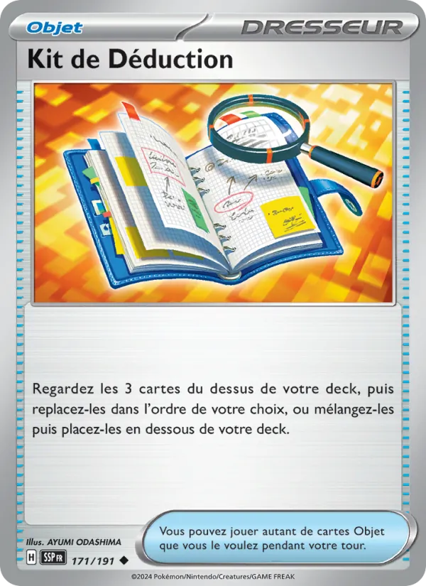 Carte Pokémon Kit de Déduction de l'extension Étincelles Déferlantes