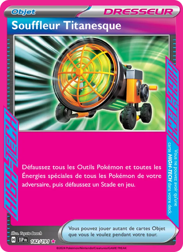 Carte Pokémon Souffleur Titanesque de l'extension Étincelles Déferlantes