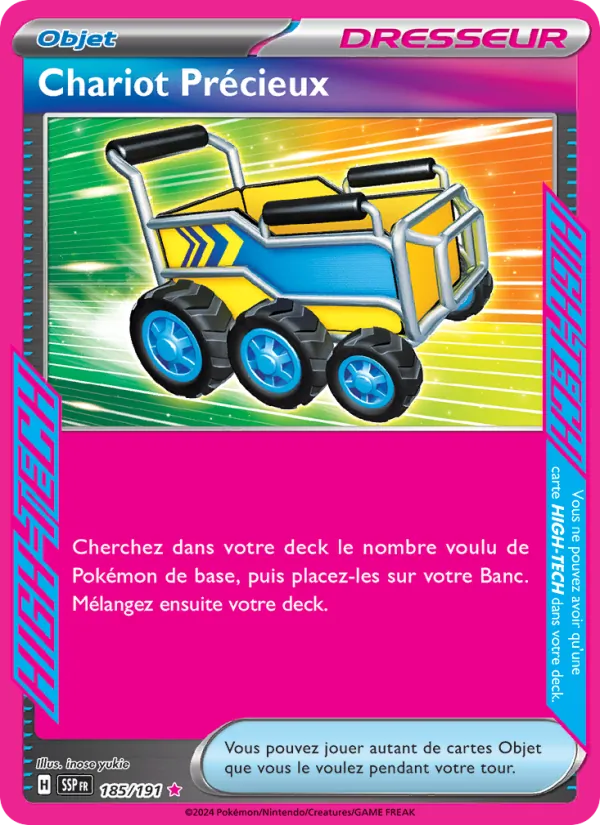 Carte Pokémon Chariot Précieux de l'extension Étincelles Déferlantes