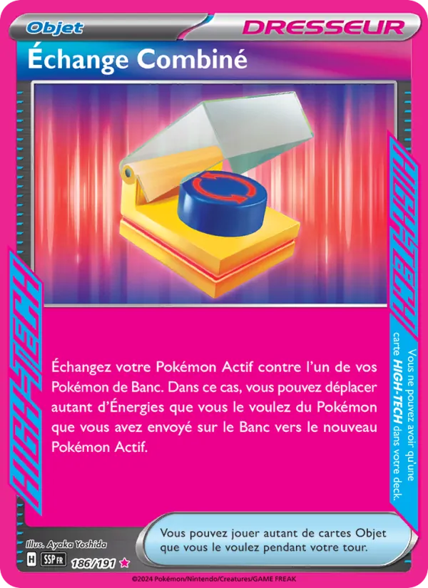 Carte Pokémon Échange Combiné de l'extension Étincelles Déferlantes